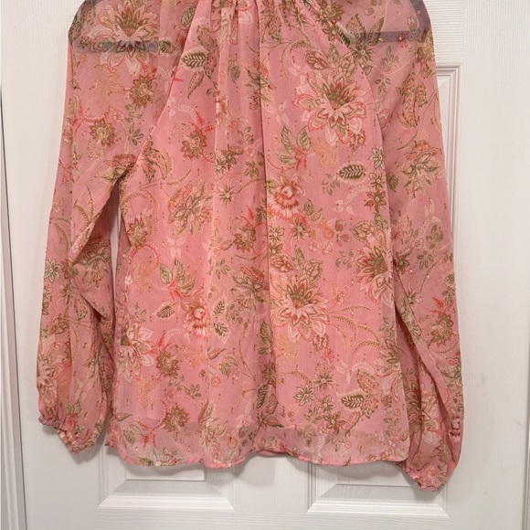 Pink Floral Ruffle Blouse - Picture 7 of 7